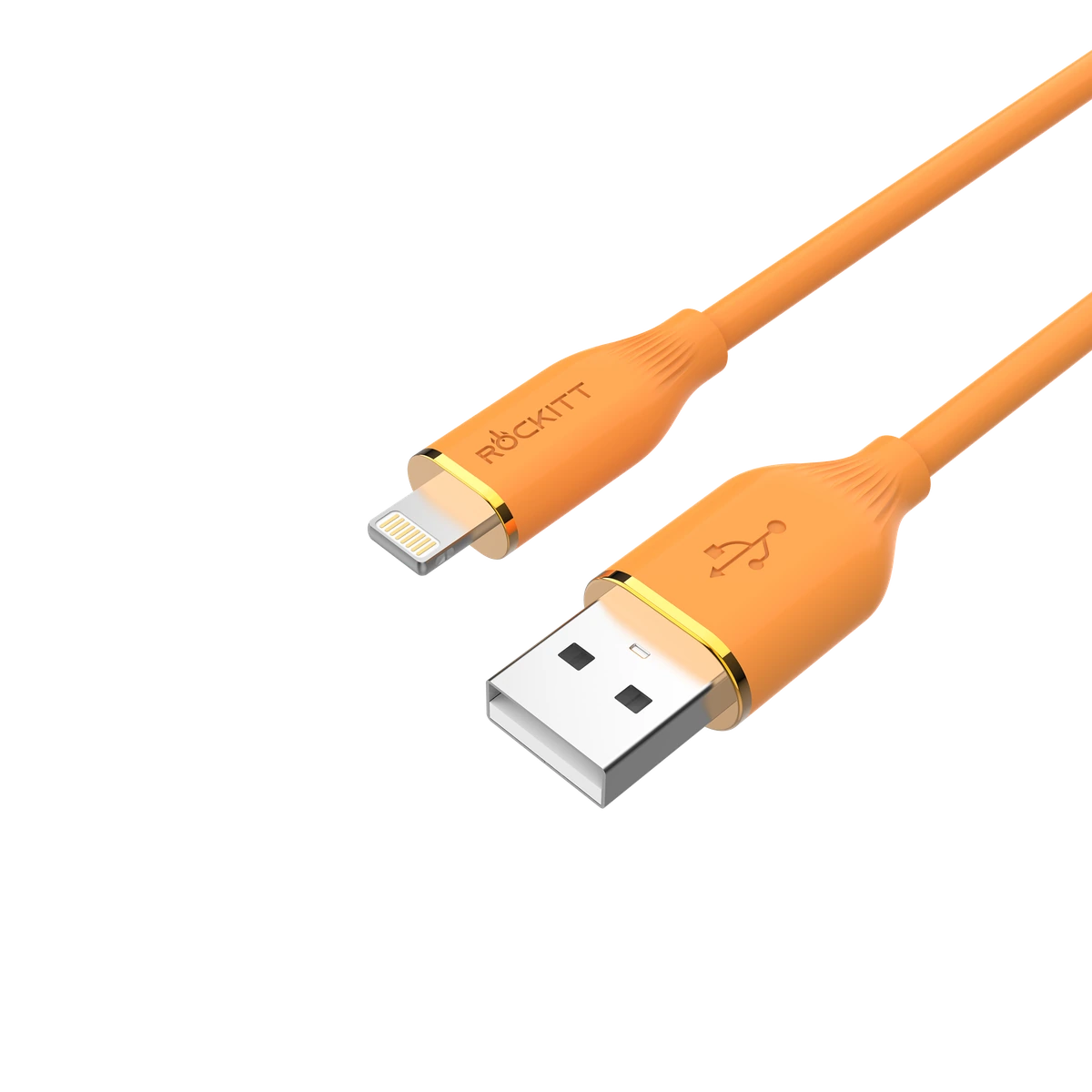 Usb A To Lightning Orange Cable 1