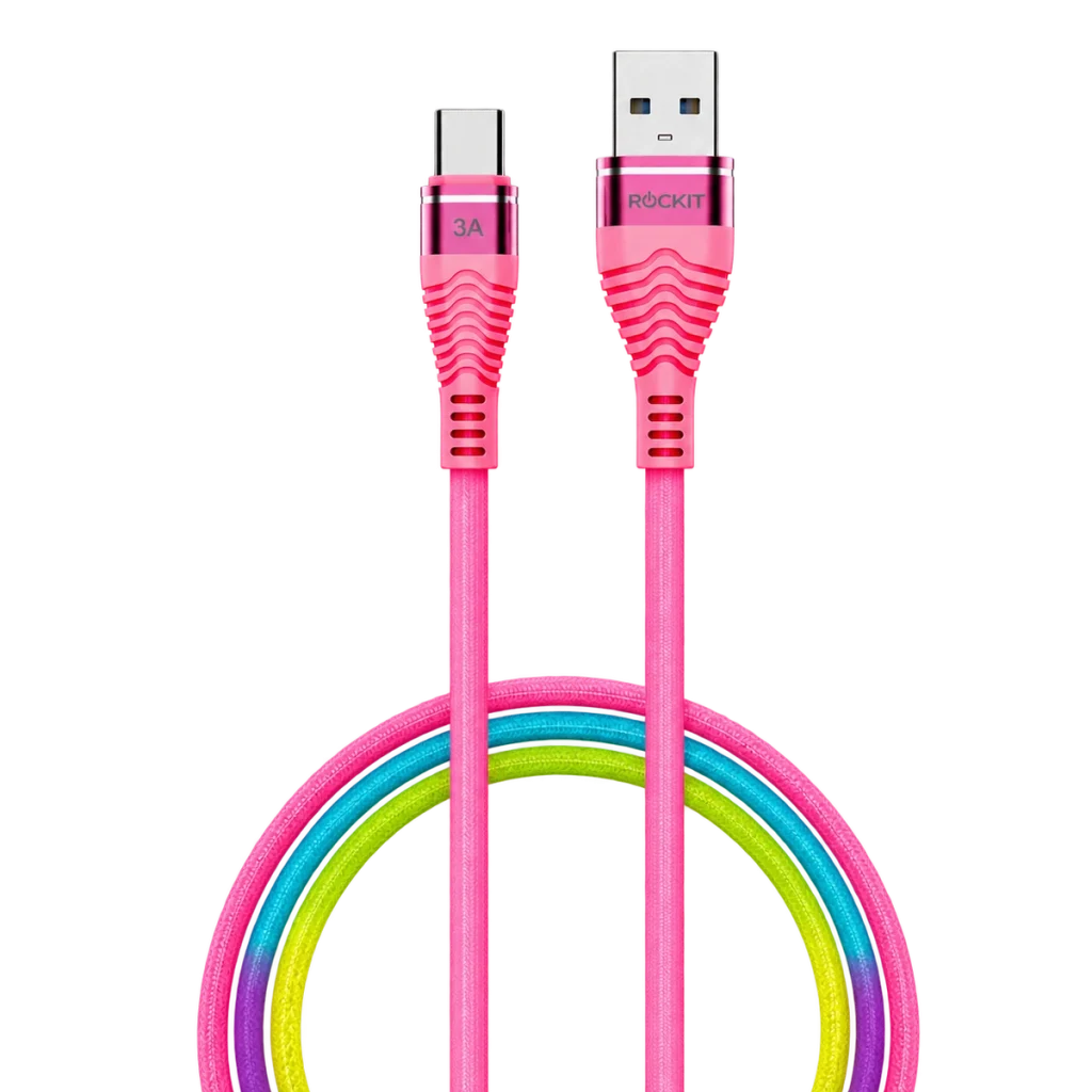 USB-A to USB-C Multicolour Cable — product detail